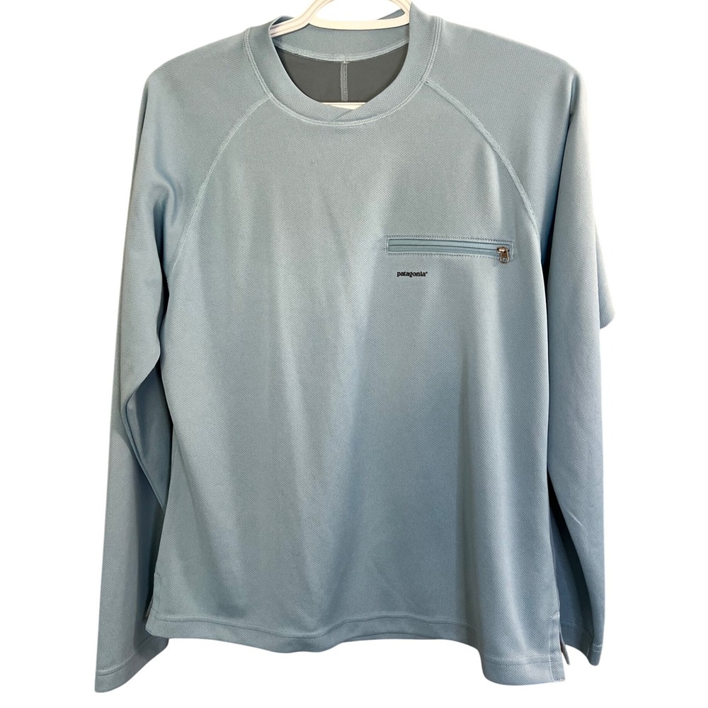 Patagonia Long-Sleeved Sunshade Crew Raglan Shirt Women M Outdoor Adventure Hike